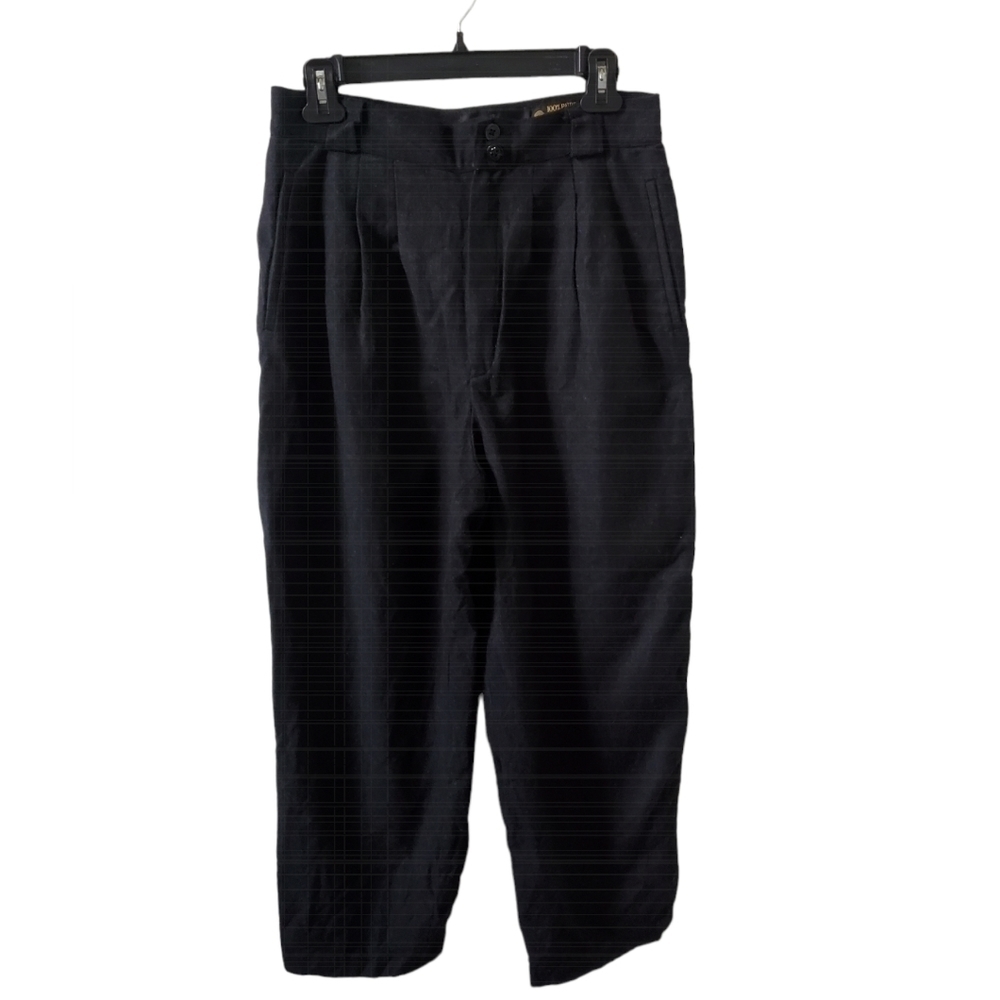 Pure wool pleated pants